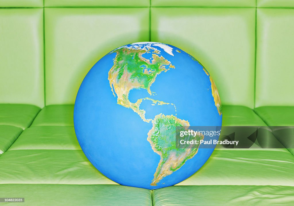 Close up of globe