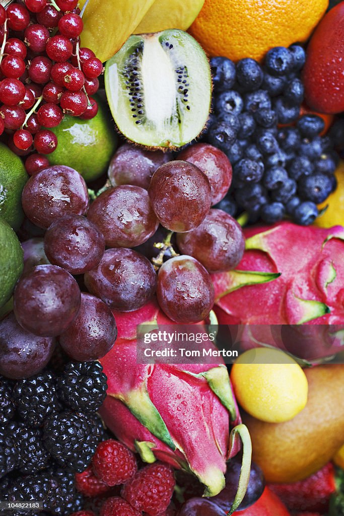 Variety of vibrant fruit