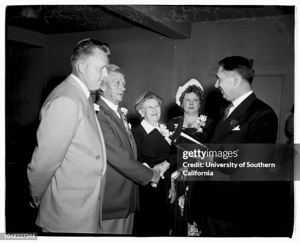 Wedding at Pomona, 6 April 1952. Hayward Doxie, Junior;Hayward Doxie, Senior -- 76 years ;Mrs Rachel Whetstone -- 80 years ;Mrs Dorothy...