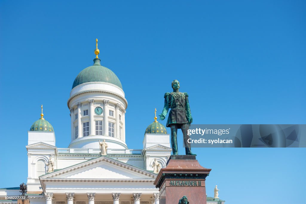 St. Nicholas Church with Monument Alexander II, Helsinki