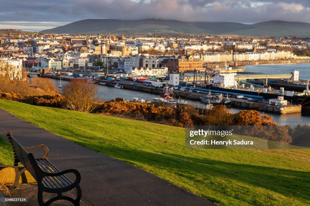 Panorama of Douglas on the Isle of Man