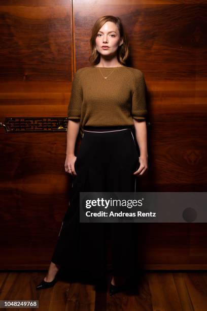 Holliday Grainger poses at the 'Tell it to the Bees' portrait session during the 14th Zurich Film Festival on September 30, 2018 in Zurich,...
