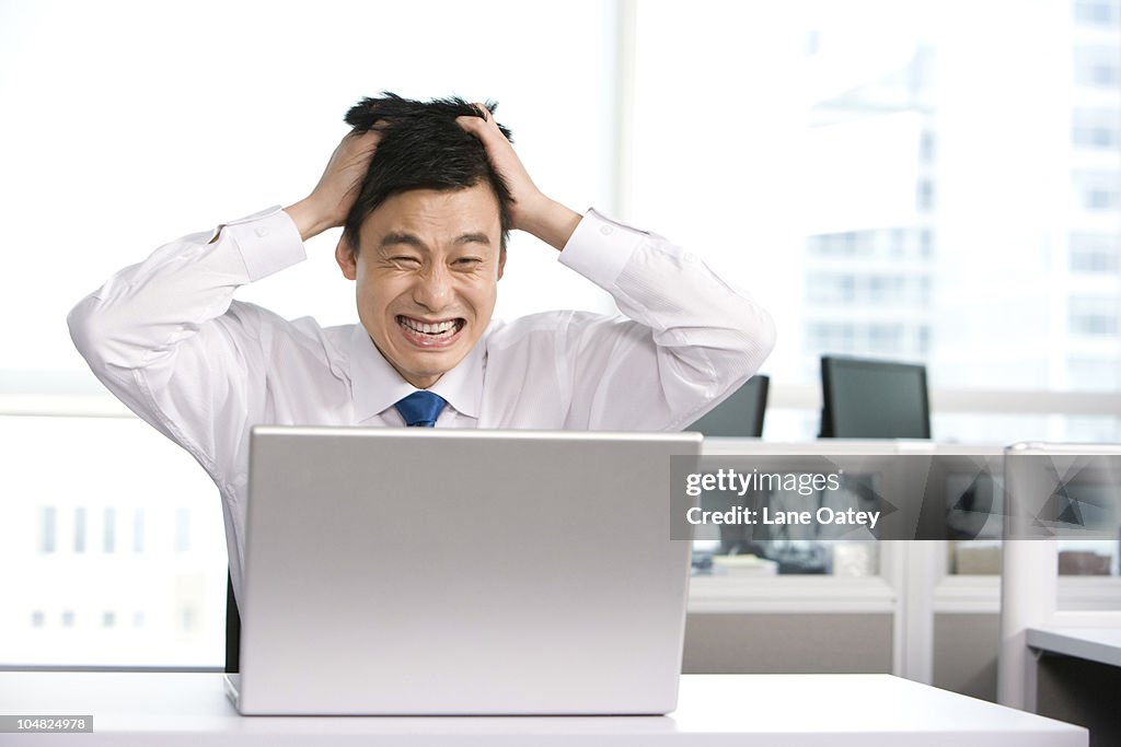 Frustrated Office Work At His Desk High-Res Stock Photo - Getty Images