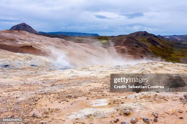 namaskard geothermal area - pozzuoli stock pictures, royalty-free photos & images