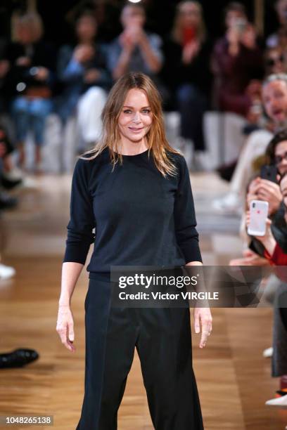 Fashion designer Stella McCartney walks the runway during the Stella McCartney Ready to Wear fashion show as part of the Paris Fashion Week...