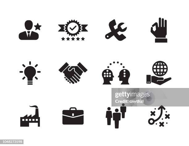 value icon set - sharing expertise stock illustrations