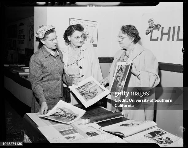 Christian Church Convention, 23 July 1952. Mrs Ethel Dean;Mrs J.J Walker;Doctor Leland Cook, Junior;Doctor James Parrott, president of...