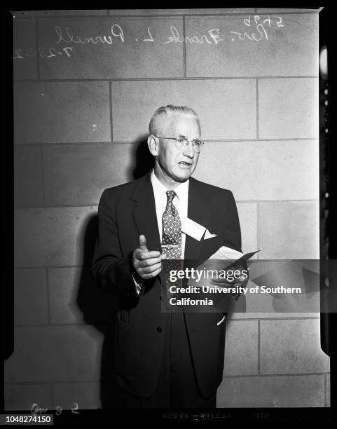 Christian Church Convention, 23 July 1952. Mrs Ethel Dean;Mrs J.J Walker;Doctor Leland Cook, Junior;Doctor James Parrott, president of...