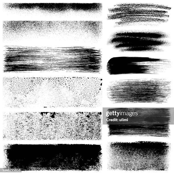 ilustrações de stock, clip art, desenhos animados e ícones de grunge design elements - moldura preta