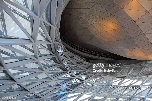 futuristic indoor design - bmw building stock pictures, royalty-free photos & images