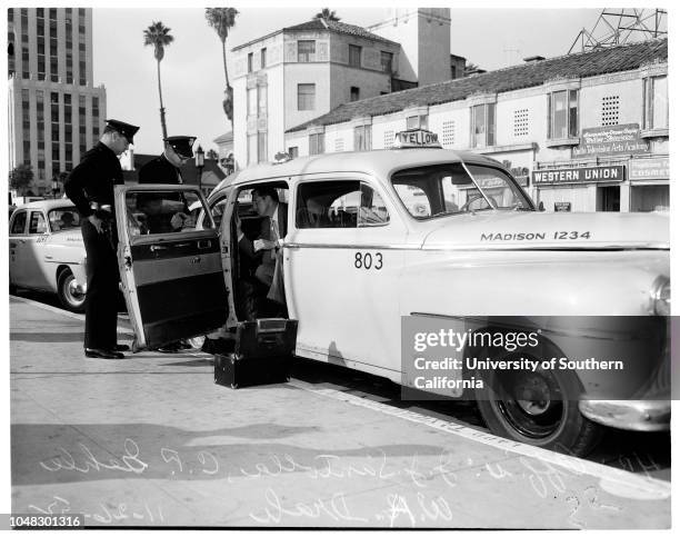 Grandma' bank robbery, 26 November 1952. J.J Santolla ;C.P Gehle ;W.A Drah ;Burman Bodel 40 years;Robert Morrissey ;Miss Josephine Rubin ..
