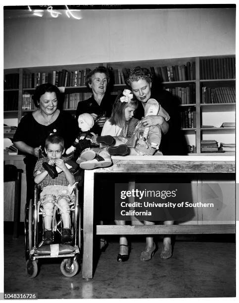 Shrine Hospital, 15 December 1953. Mrs L Sherman Trusty;Mrs Ernest M Heinold;Mrs George Schumann;Mrs Julien H. Davis;Mrs Harold Sailor;Mrs William J...