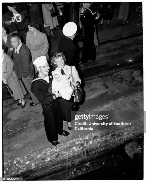 Destroyers from Korea, 13 January 1953. USS 'Obrien' ;USS Hubbard' ;USS 'Walke' ;Vernon Grove -- 38 Linden Avenue, Long Beach;Donald K Stutler -- 46...