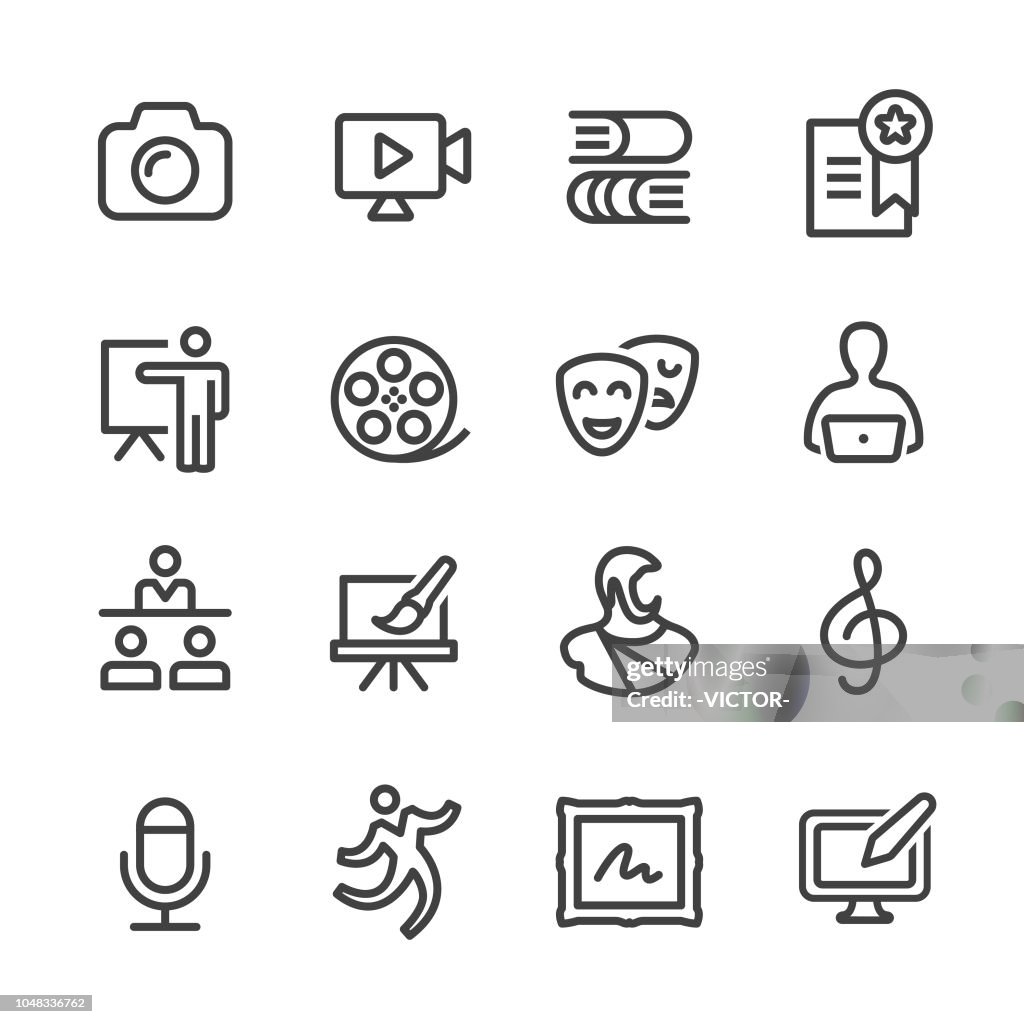 Art Education Icons - Line Series