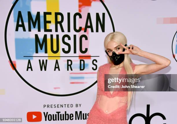 Poppy attends the 2018 American Music Awards at Microsoft Theater on October 9, 2018 in Los Angeles, California.