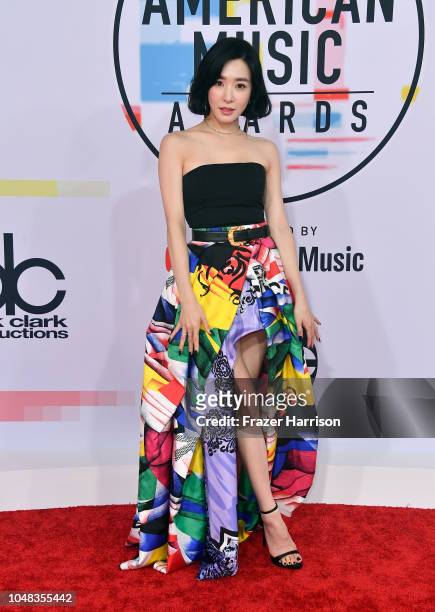 Tiffany Young attends the 2018 American Music Awards at Microsoft Theater on October 9, 2018 in Los Angeles, California.