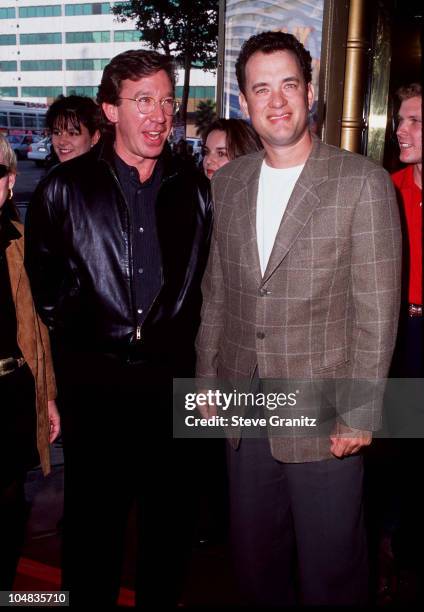 Tim Allen & Tom Hanks during "Toy Story" - Hollywood Premiere at El Captain Theatre in Hollywood, California, United States.