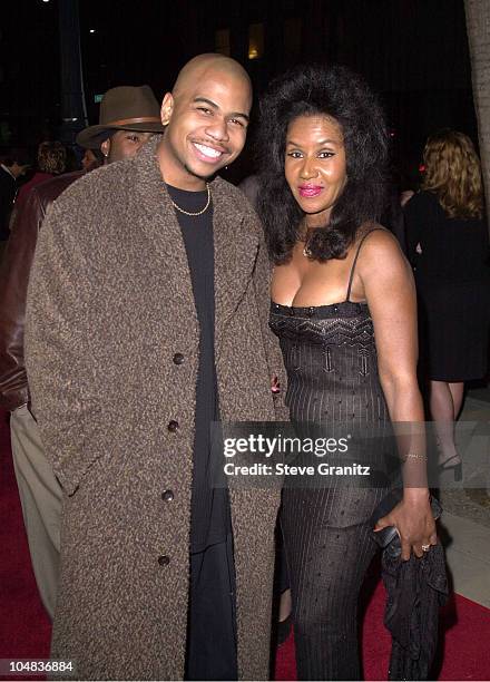 Omar Gooding & Mom Shirley during Men of Honor Premiere at The Academy in Beverly Hills, California, United States.