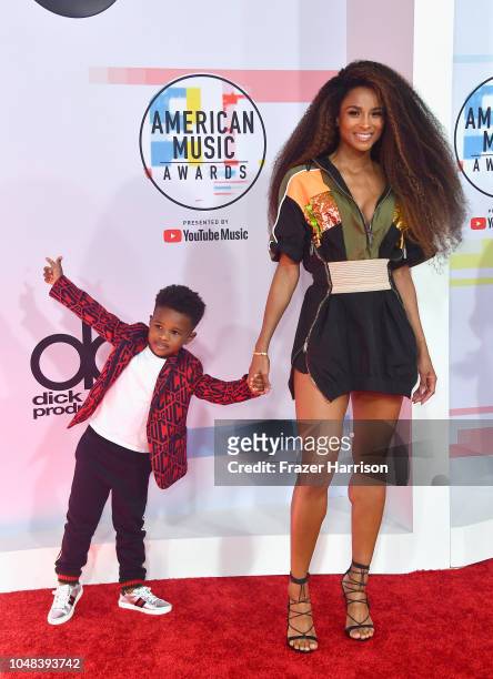 Future Zahir Wilburn and Ciara attend the 2018 American Music Awards at Microsoft Theater on October 9, 2018 in Los Angeles, California.
