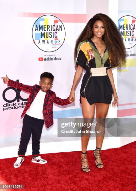 Ciara and Future Zahir Wilburn attend the 2018 American Music Awards at Microsoft Theater on October 9, 2018 in Los Angeles, California.