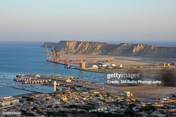 gwadar international sea port - strait stock pictures, royalty-free photos & images