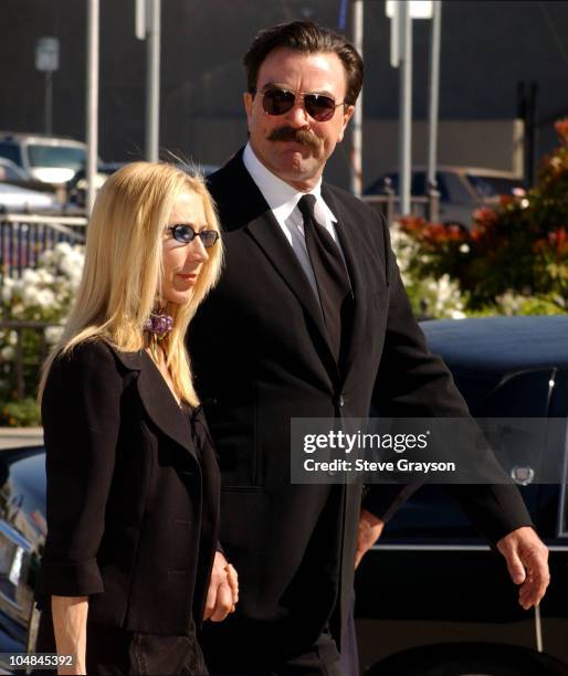 Tom Selleck during Funeral Services For Robert Urich at Saint Charles Borromeo Chruch in North Hollywood, California, United States.