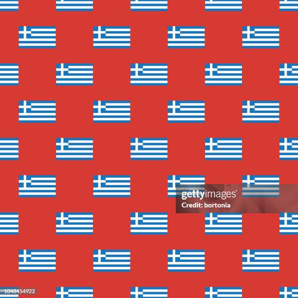 greek flag seamless pattern - greek flag stock illustrations