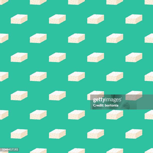 greek feta cheese seamless pattern - feta cheese stock illustrations