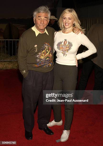 Peter Falk and Shera Danese during "Dreamkeeper" ABC All-Star Winter Party at Quixote Studios in Los Angeles, California, United States.