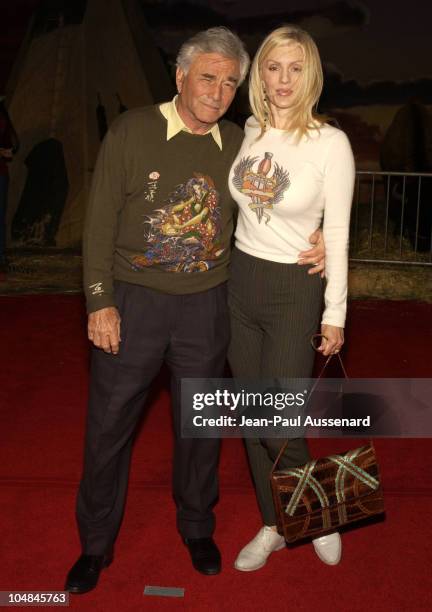 Peter Falk and Shera Danese during "Dreamkeeper" ABC All-Star Winter Party at Quixote Studios in Los Angeles, California, United States.