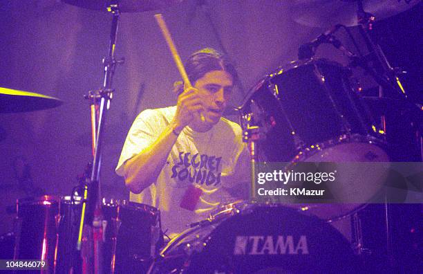 Dave Grohl during Nirvana in New York City, New York, United States.