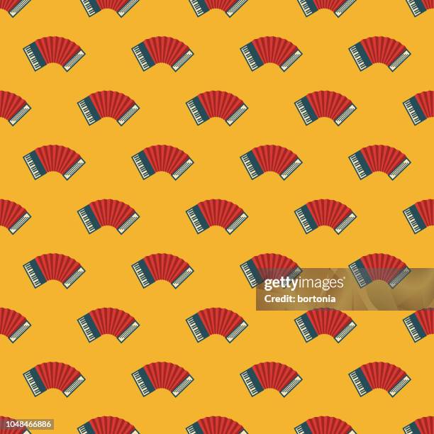 switzerland accordion seamless pattern - accordion stock illustrations