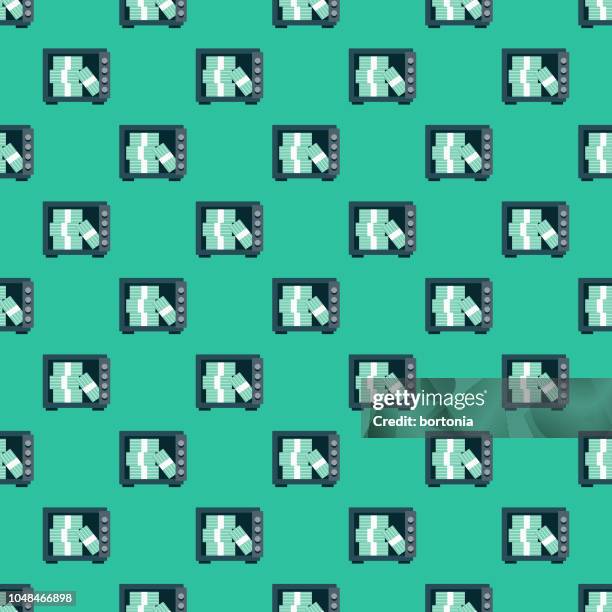 switzerland money seamless pattern - security vault stock illustrations