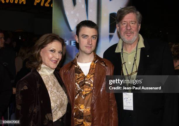 Kelly Bishop, Sean Gunn and Edward Herrmann during The WB Network All-Star Celebration - Arrivals at The Highlands in Hollywood, California, United...