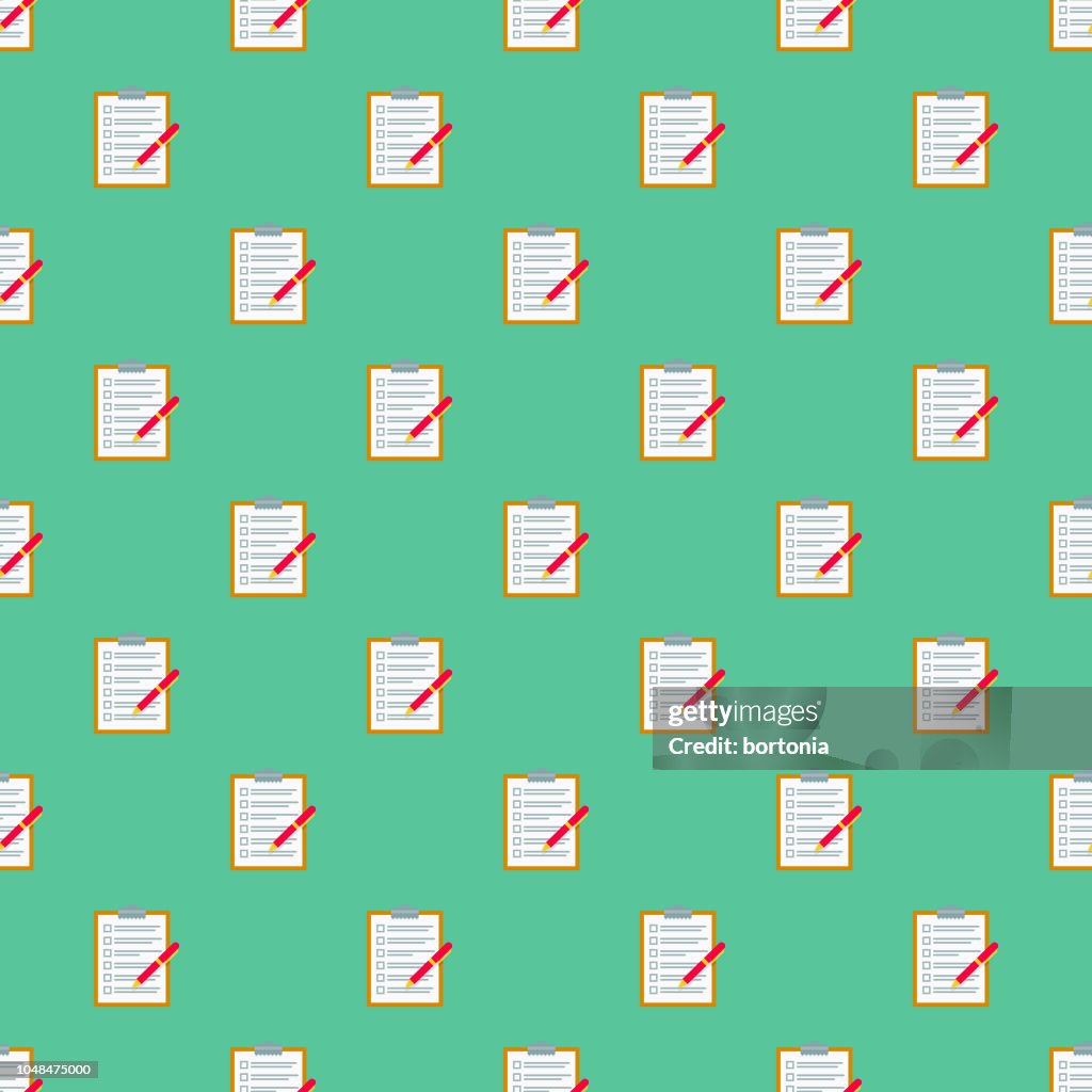 Checklist Pattern Checklist E Commerce Seamless Pattern High-Res Vector Graphic - Getty ...
