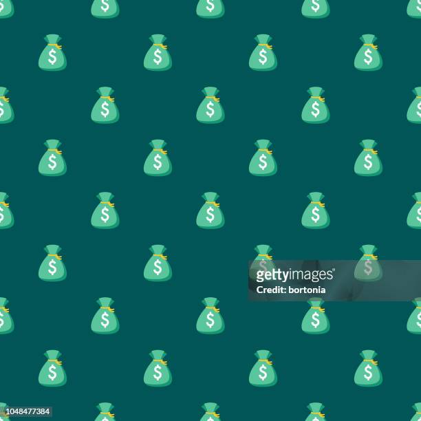 money bags e commerce seamless pattern - currency stock illustrations
