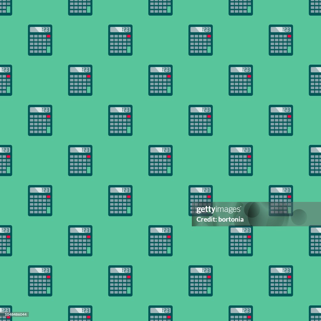 Calculator Pattern Calculator School Supplies Seamless Pattern High-Res Vector Graphic ...