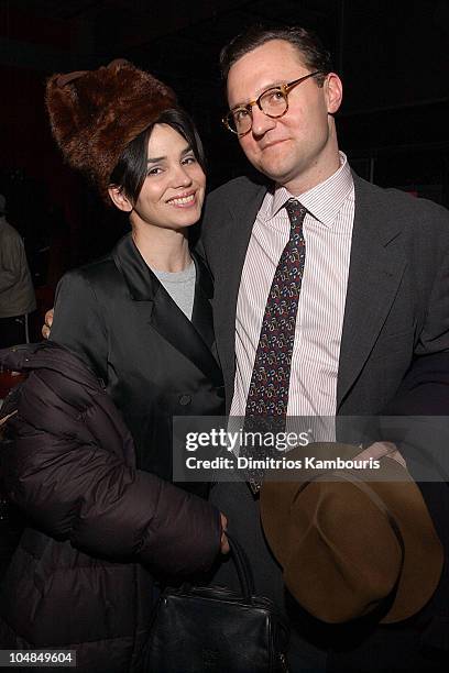 Karen Duffy and guest during World Premiere Screening of "The Ali G Show" at Lot 61 in New York City, New York, United States.