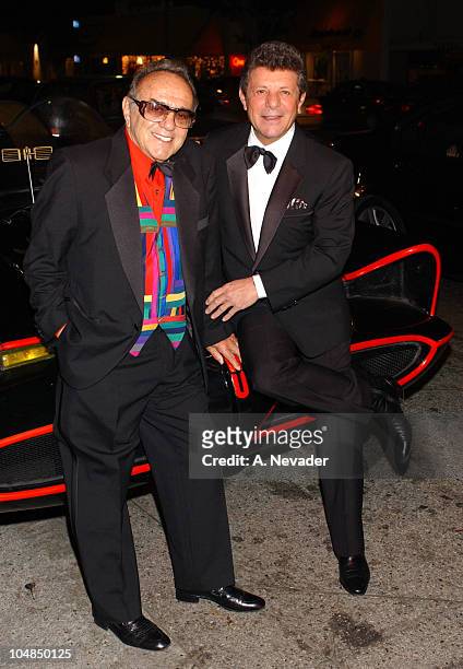 George Barris and Frankie Avalon on the Batmobile during 1st Annual Golden Youth Awards Gala at The Friars Club in Beverly Hills, California, United...