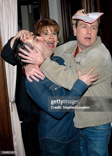 Mario Cantone, Joy Behar, and Colin Quinn during Comedy Tonight - A Night of Comedy to Benefit the 92nd Street Y at The 92nd Street Y in New York...