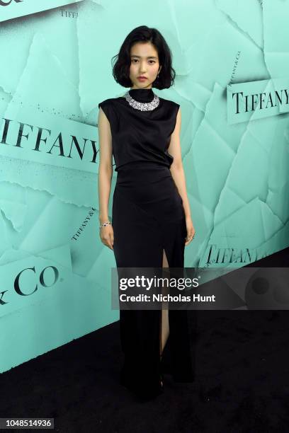 Kim Tae Ri attends Tiffany & Co. Celebrates 2018 Tiffany Blue Book Collection, THE FOUR SEASONS OF TIFFANY at Studio 525 on October 9, 2018 in New...