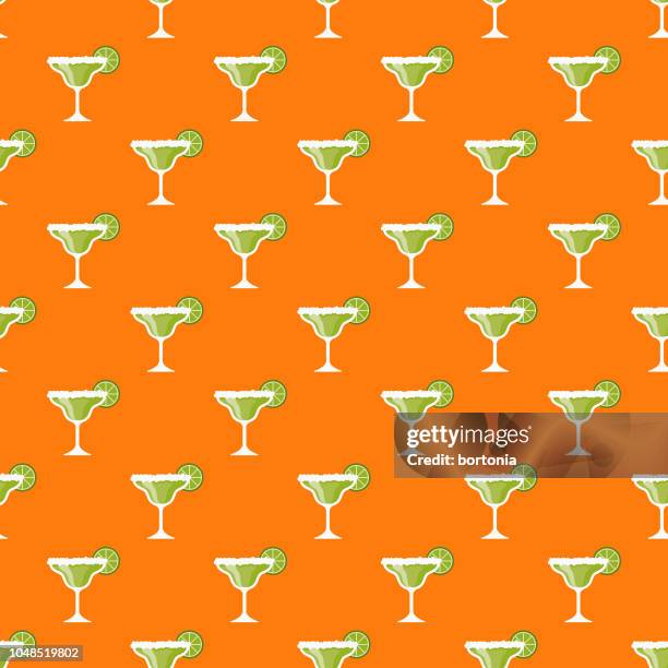 ilustraciones, imágenes clip art, dibujos animados e iconos de stock de patrón sin fisuras de la cinco de mayo de margarita - margarita cóctel