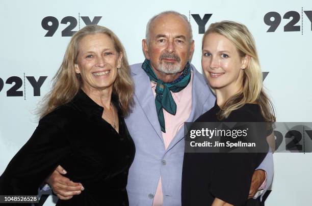 Grethe Barrett Holby, photographer Arthur Elgort and Sophie Elgort attend the conversation with Fern Mallis at the 92nd Street Y on October 9, 2018...