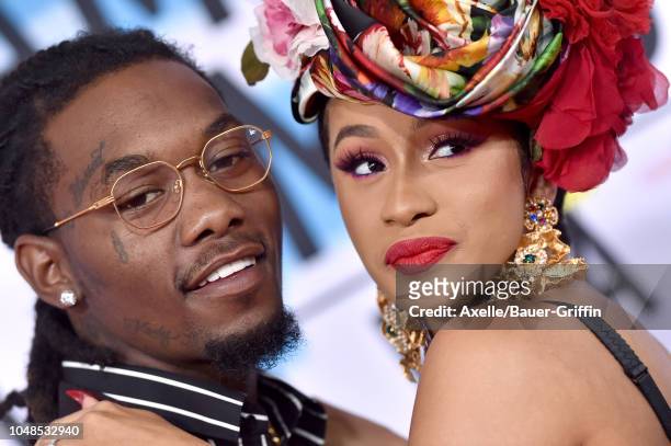 Offset and Cardi B attend the 2018 American Music Awards at Microsoft Theater on October 9, 2018 in Los Angeles, California.