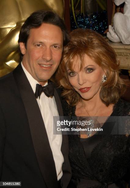 Percy Gibson and Joan Collins during Official 2003 Academy of Motion Picture Arts and Sciences Oscar Night Party at Le Cirque 2000 at Le Cirque 2000...