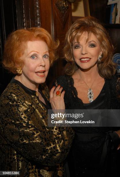 Arlene Dahl and Joan Collins during Official 2003 Academy of Motion Picture Arts and Sciences Oscar Night Party at Le Cirque 2000 at Le Cirque 2000...