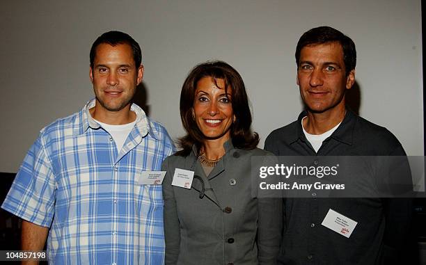 Brian Robbins, Partner of Tollin/Robbins, Angela Shapiro, President of ABC Family Channel, and Mike Tollin, Partner of Tolling/Robbins Productions