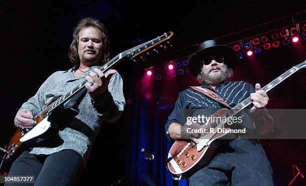 Travis Tritt joins Hank Williams Jr. During Hank Williams Jr. At The Arena at Gwinnett Center - September 20,2003 at Arena at Gwinnett Center in...