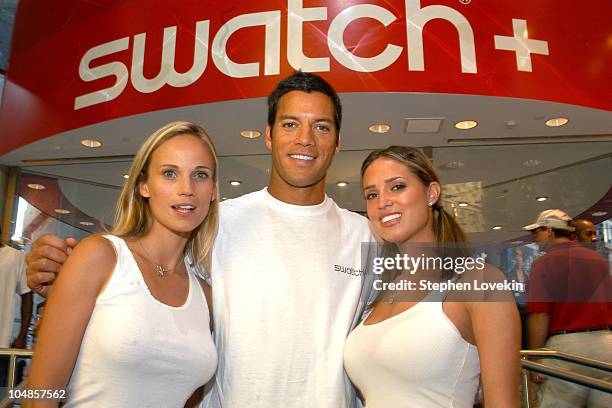Playboy Playmate Ulrika Ericcson, 2000 Olympics Gold Medalist Eric Fonoimoana, and Playboy Playmate Lindsey Vuolo