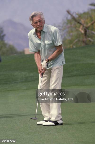 Kirk Douglas during 4th Annual Sinatra Golf Invitational at Marriott Resort Hotel in Palm Springs, California, United States.